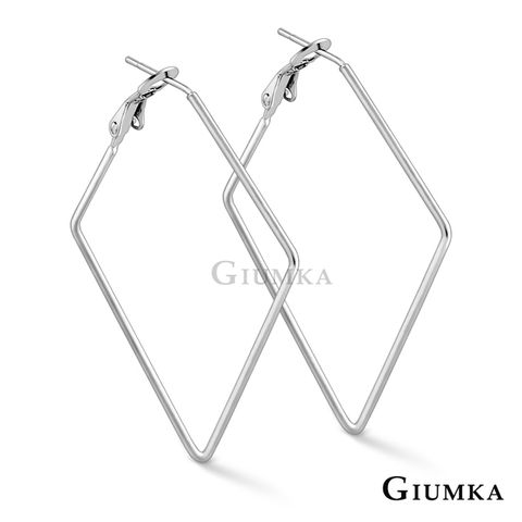 GIUMKA 菱形白鋼耳針式耳環 厚約 1.2 MM 多款任選 甜美淑女款 一對價格 MF20023