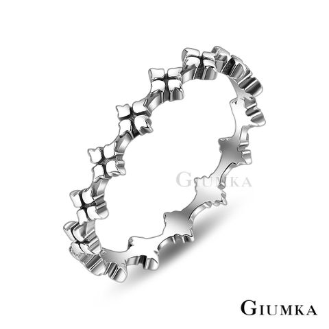 GIUMKA 戒指純銀防小人尾戒菱形