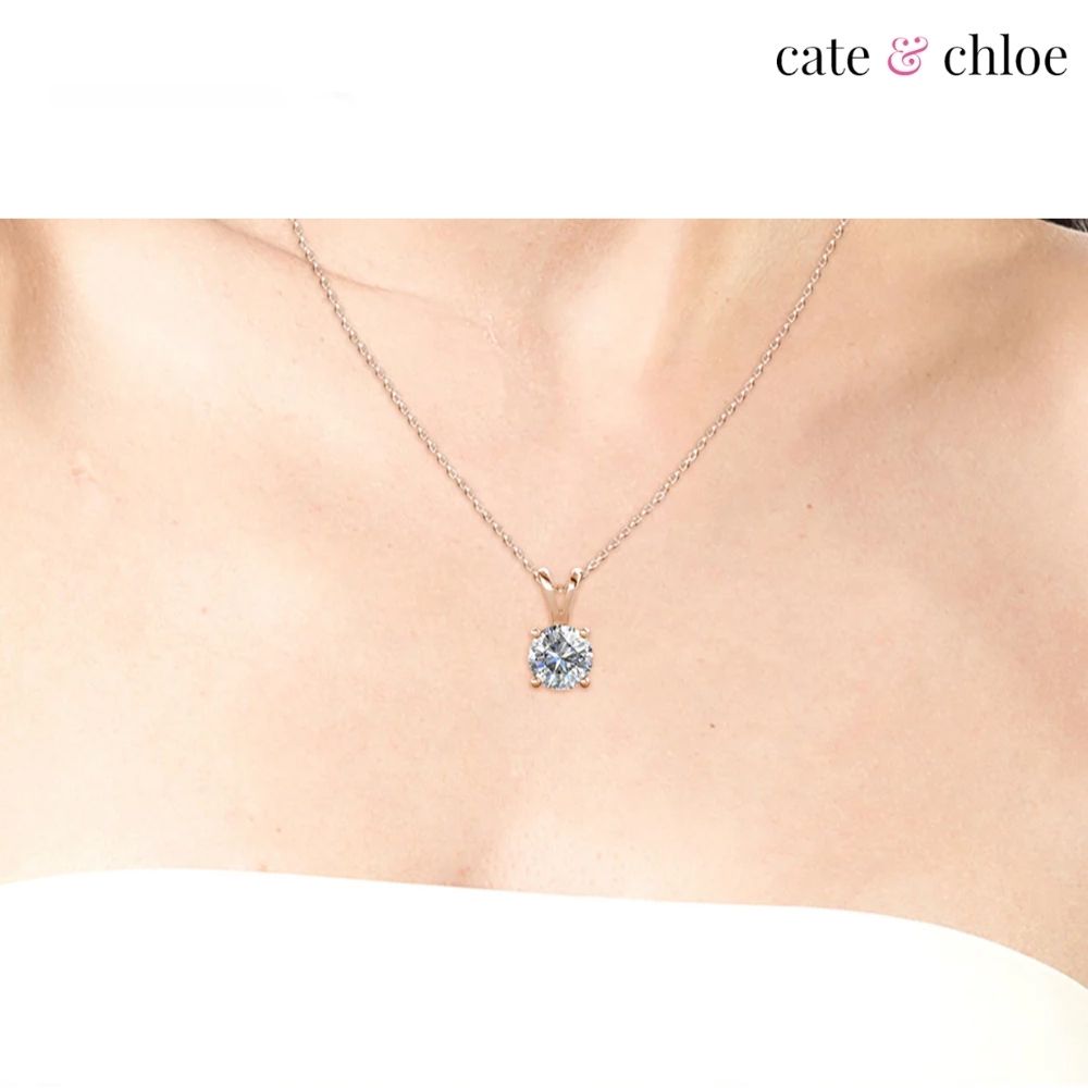  Cate & Chloe Faye 18K白金鍍金簡約項鍊