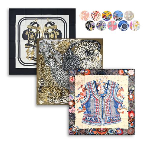 Hermes 愛馬仕  90cm真絲披肩/方巾(多色選)