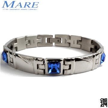 MARE 【-316L白鋼系列】巴洛克風(寶藍鋯石)寬 款