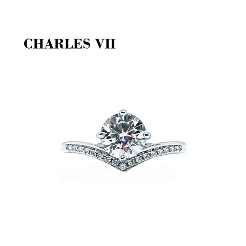 CHARLES VII 查爾七世 皇家訂製 V型皇冠鑽戒-謬思女神