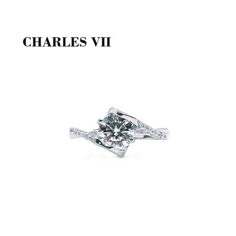 CHARLES VII 查爾七世 皇家訂製款一克拉女鑽戒/純銀戒台-閃耀恆星