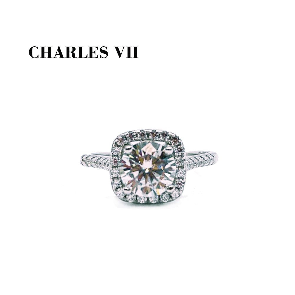  CHARLES VII 查爾七世 皇家訂製款一克拉女鑽戒/純銀戒台-祕密花園