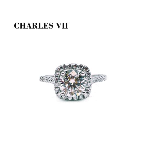 CHARLES VII 查爾七世 皇家訂製款一克拉女鑽戒/純銀戒台-祕密花園