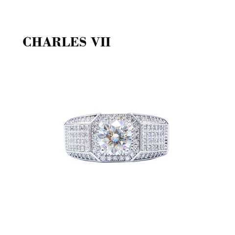 CHARLES VII 查爾七世 皇家訂製款滿鑽鑽戒-八面威風