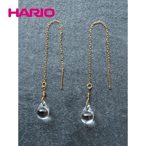 HARIO 雨珠手工玻璃垂墜耳環 HAW-T-002P