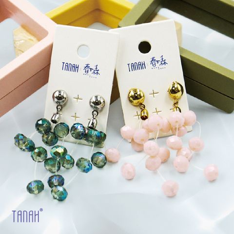 【TANAH】復古時尚耳墬串珠耳針款(DE014)