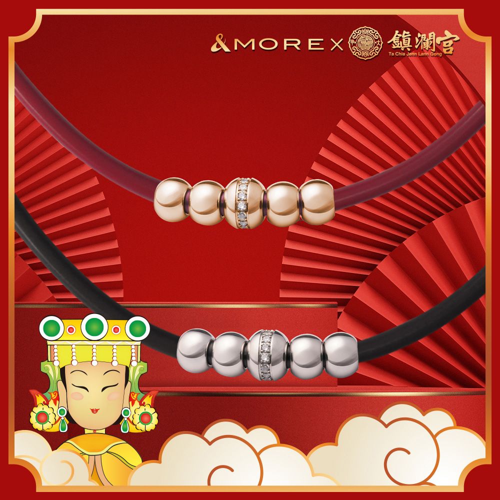 &MORE 愛迪莫  大甲媽祖 富貴五吉招財納福健康鈦鍺能量項鍊