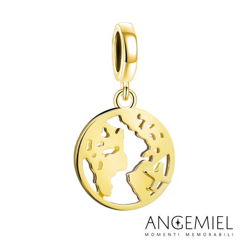 Angemiel 安婕米 義大利 925純銀珠飾 旅途 吊飾(金色)