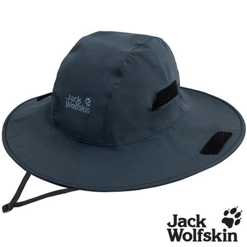 Jack Wolfskin Air Wolf 防水透氣遮陽帽 圓盤帽 『黑』