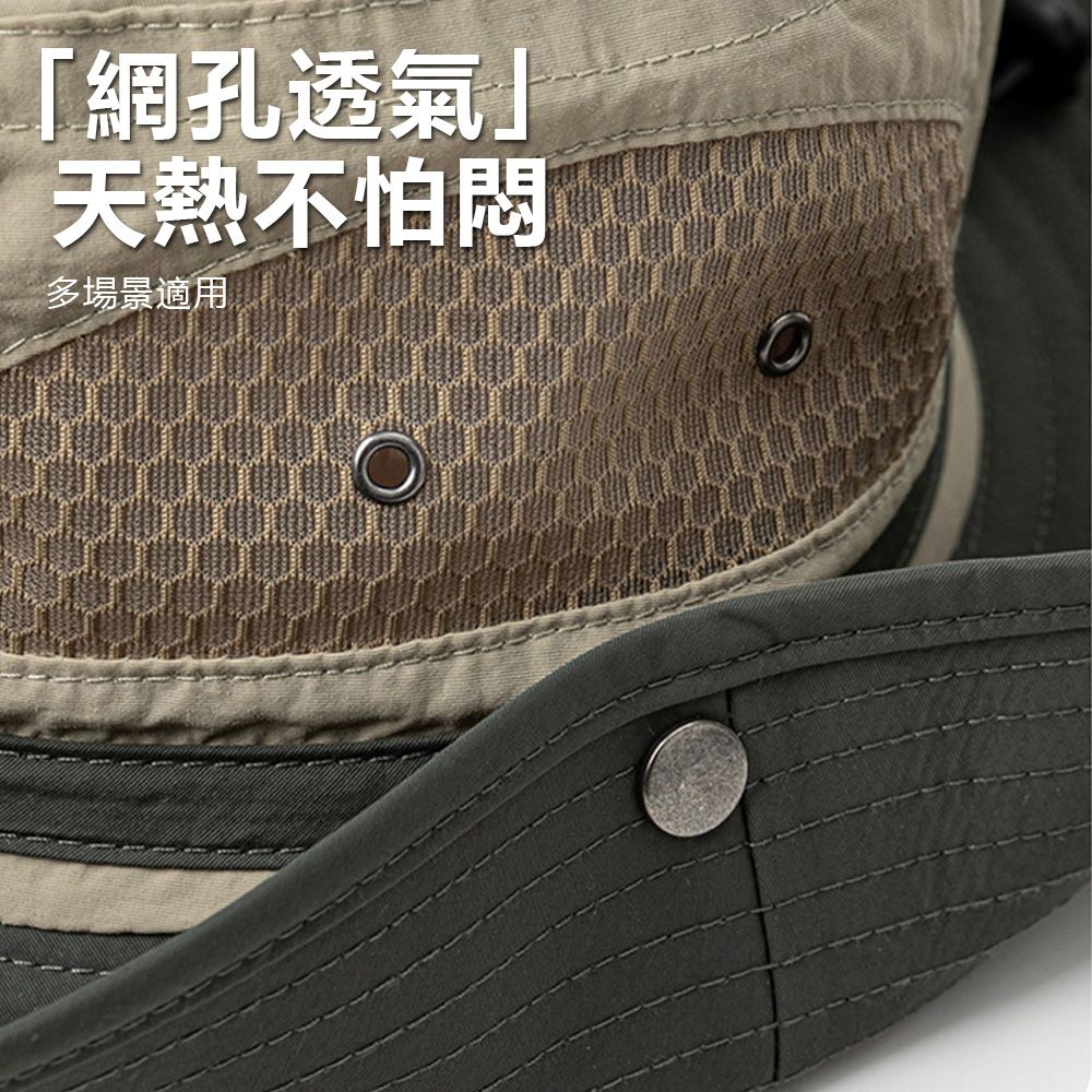 Sily 夏季西部牛仔登山帽 戶外遮陽帽 速乾荷葉式漁夫帽 防曬帽 太陽帽 徒步/爬山/露營/釣魚/騎行 禮物 送禮