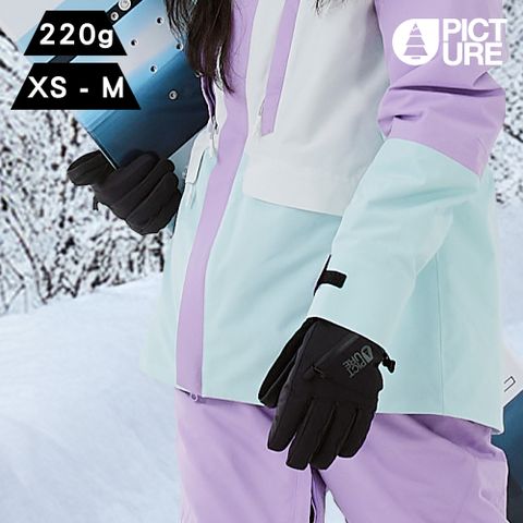 Picture 女防水透氣滑雪手套【黑色】Kakisa Gloves GT152/(XS - M)