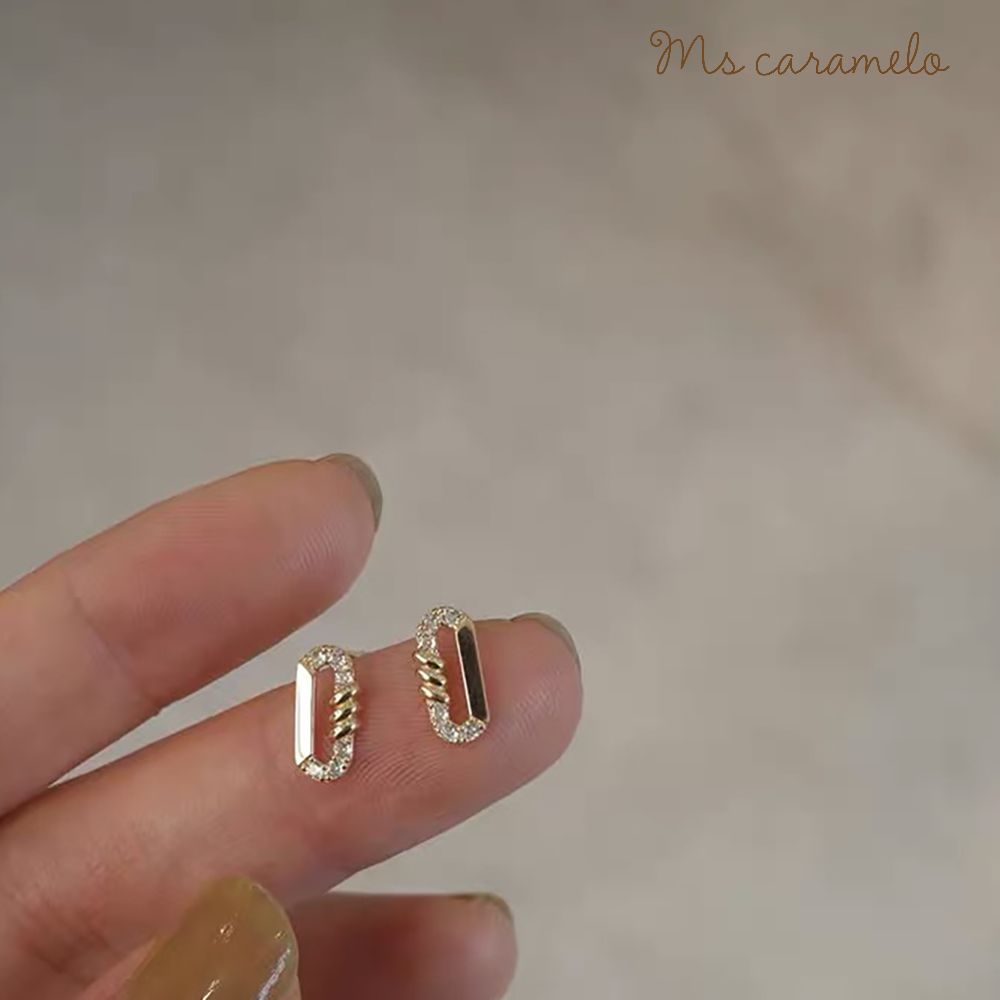 Ms caramelo 焦糖小姐 鋯石耳環