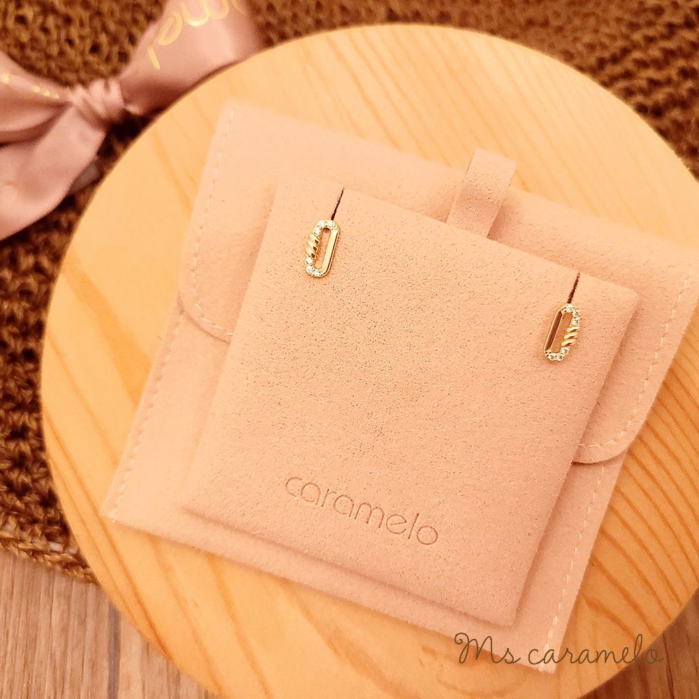 Ms caramelo 焦糖小姐 鋯石耳環