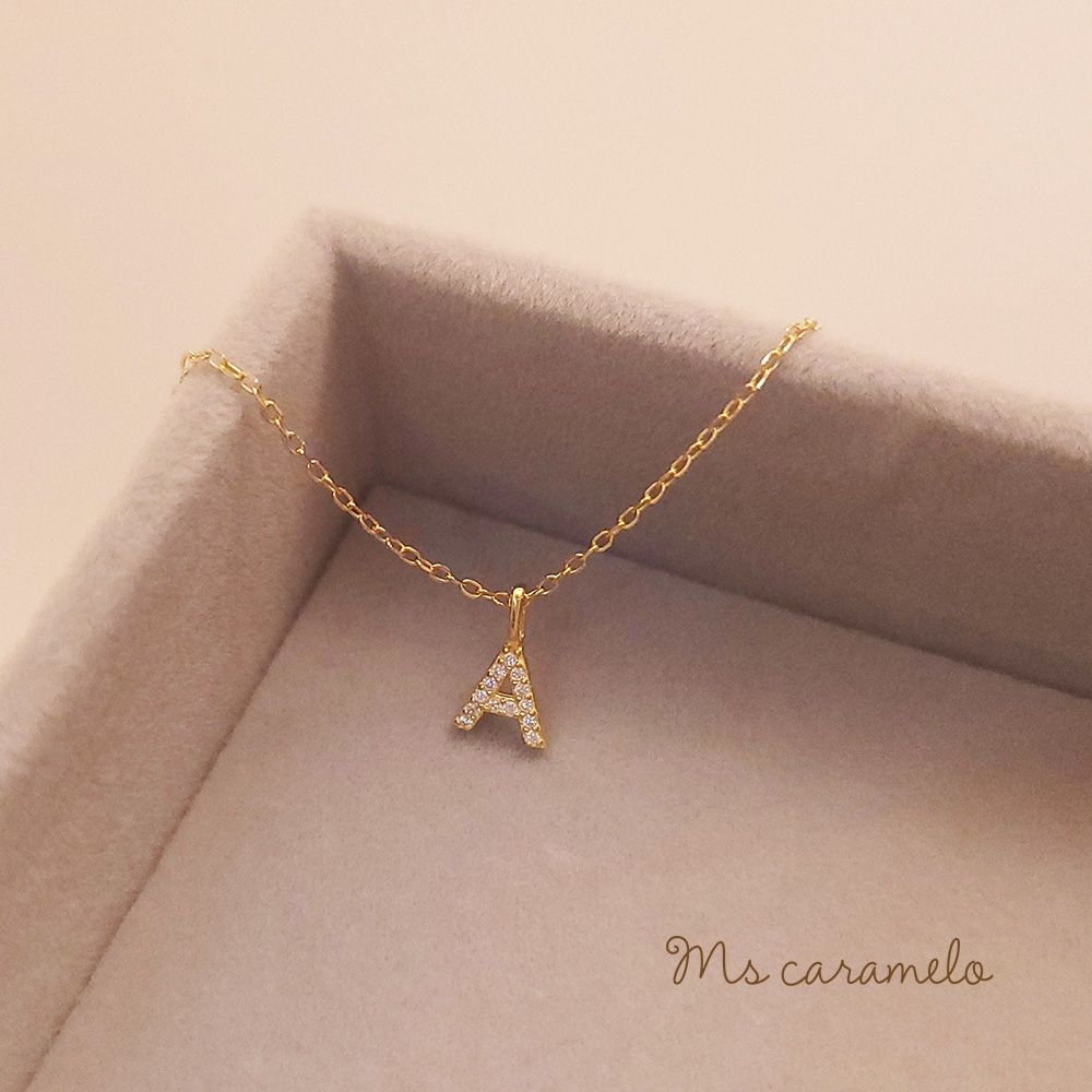 Ms caramelo 焦糖小姐  英文字母A 項鍊
