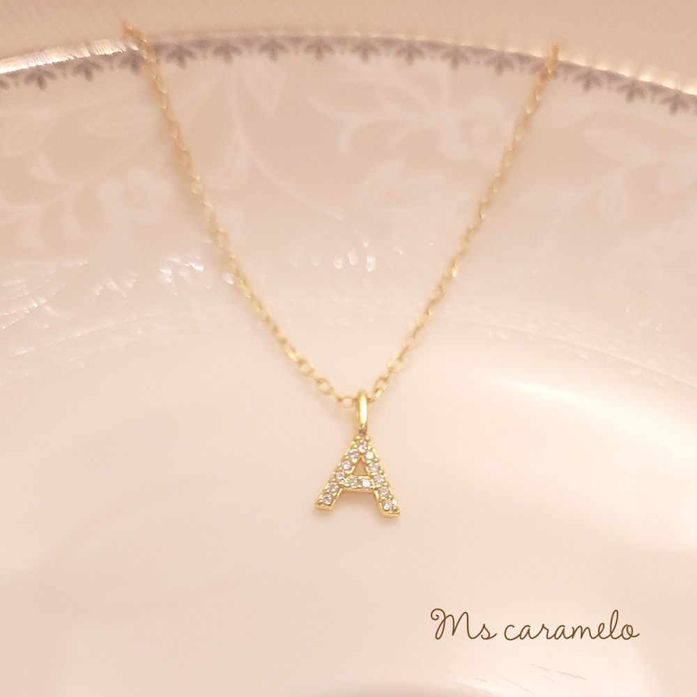 Ms caramelo 焦糖小姐  英文字母A 項鍊