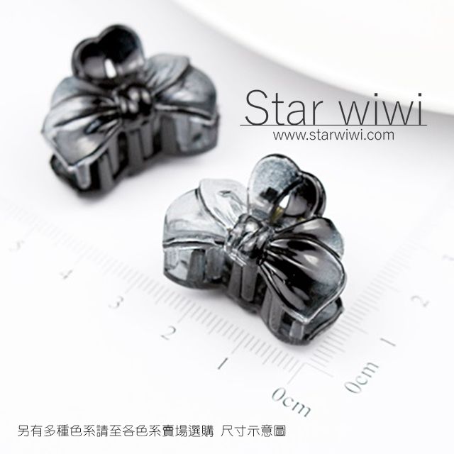 Star wiwi 優雅蝴蝶結造型小鯊魚夾《髮飾  髮夾 抓夾  瀏海夾》《6入組》《黑色 / 灰彩款》