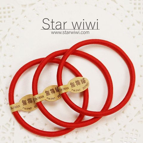 Star wiwi 造型彈性綁髮髮圈《髮飾  髮束》《8入組》《亮紅色》