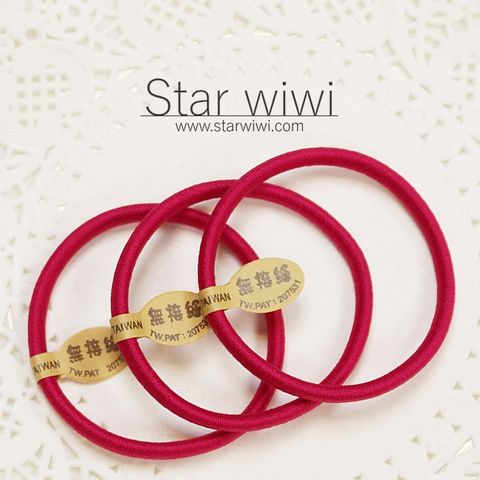 Star wiwi 造型彈性綁髮髮圈《髮飾  髮束》《8入組》《櫻桃紅色》