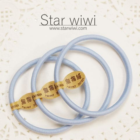 Star wiwi 造型彈性綁髮髮圈《髮飾  髮束》《8入組》《天空藍色》