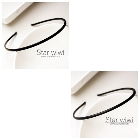 Star wiwi 時尚風格細版髮箍《髮飾  髮箍》《2入組》《黑色 / 霧黑色》