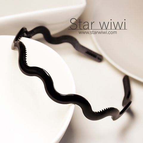 Star wiwi 經典波浪造型髮箍《2入組》《黑色》