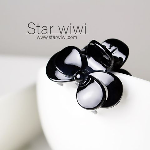 Star wiwi 甜美蝴蝶結造型抓夾《2入組》《黑色》 ( 髮飾 髮夾 鯊魚夾 )