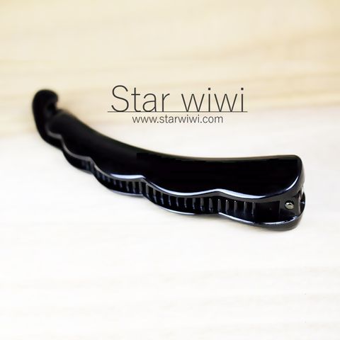 【Star wiwi】優雅時尚造型大香蕉夾《2入組》《黑色》 ( 髮飾 髮夾 馬尾夾 )