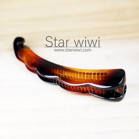 【Star wiwi】優雅時尚造型大香蕉夾《2入組》《琥珀棕色》 ( 髮飾 髮夾 馬尾夾 )