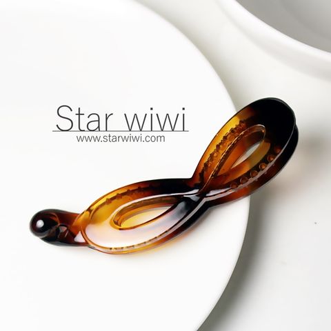 【Star wiwi】時尚蝴蝶結造型香蕉夾《2入組》《琥珀棕色》 ( 髮飾 髮夾 馬尾夾 )