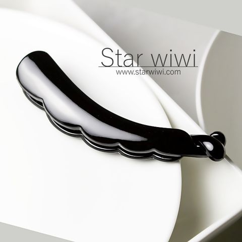 【Star wiwi】優雅時尚造型香蕉夾《2入組》《黑色》 ( 髮飾 髮夾 馬尾夾 )