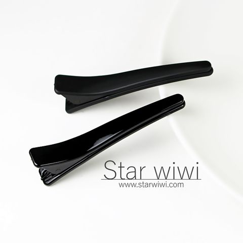 【Star wiwi】時尚風格造型鴨嘴夾《2入組》《黑色 / 霧黑色》 ( 髮飾 髮夾 壓夾 )