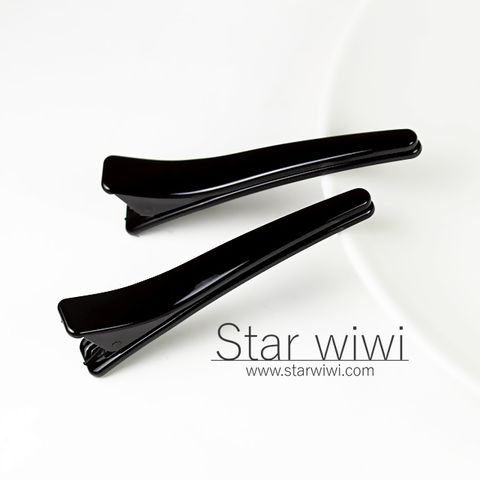 Star wiwi 時尚風格造型鴨嘴夾《2入組》《黑色》 ( 髮飾 髮夾 壓夾 )