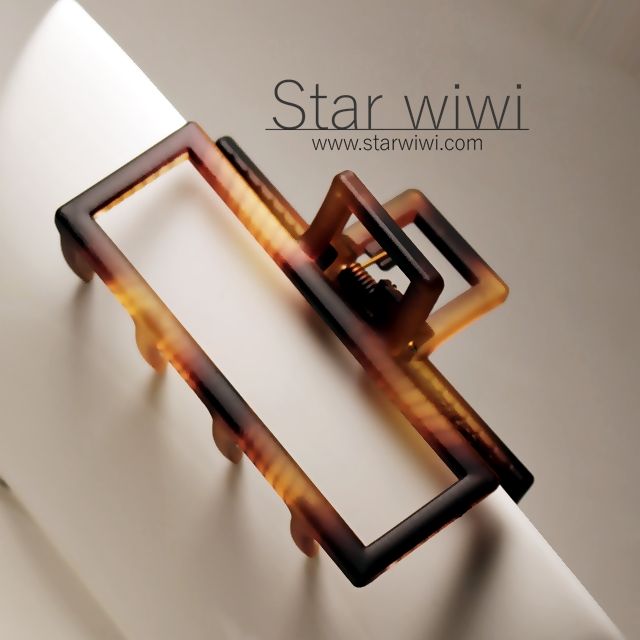 Star wiwi 時尚簡約風格造型霧面大抓夾《2入組》《深棕色 / 琥珀棕色》 ( 髮飾 髮夾 鯊魚夾 )