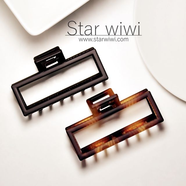 Star wiwi 時尚簡約風格造型霧面大抓夾《2入組》《深棕色 / 琥珀棕色》 ( 髮飾 髮夾 鯊魚夾 )