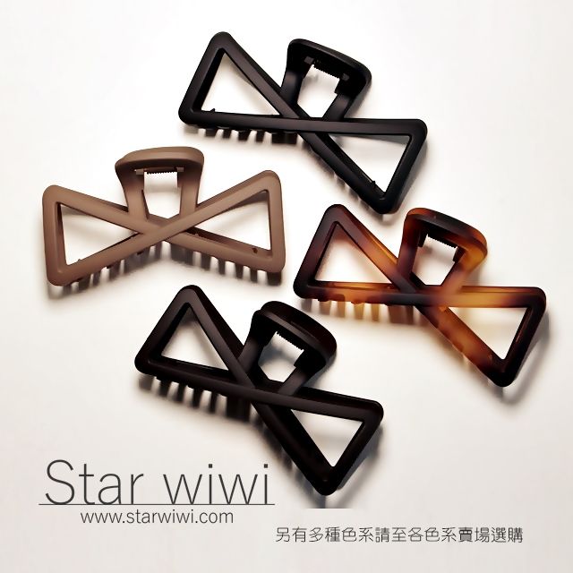 Star wiwi 經典時尚蝴蝶結造型霧面大抓夾《4入組》《多色款》 ( 髮飾 髮夾 鯊魚夾 )