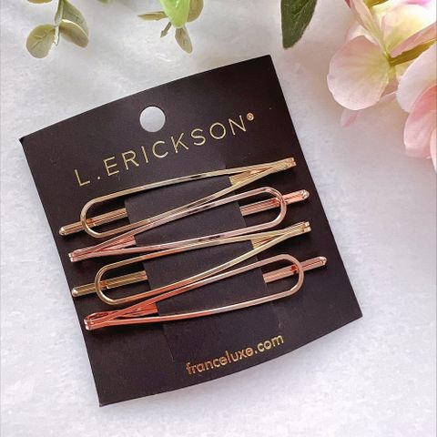 L. ERICKSON 金色系髮夾 4入組