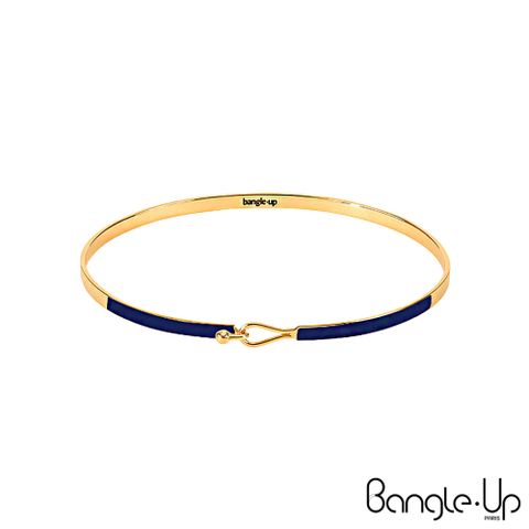 BANGLE UP 【法國 】典雅琺瑯鍍金勾扣手環-午夜藍