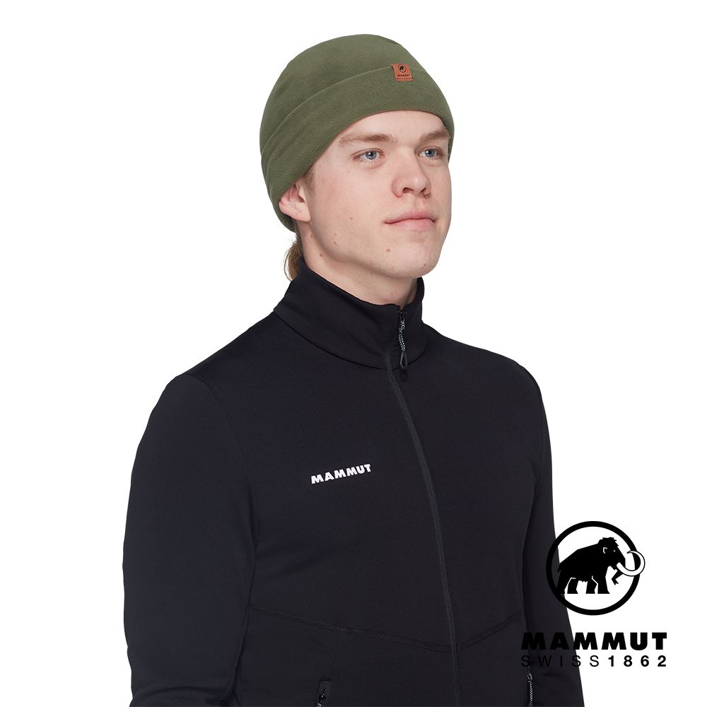 MAMMUT 長毛象 Fleece Beanie Logo輕盈柔軟保暖毛帽 沼澤綠 #1191-00541