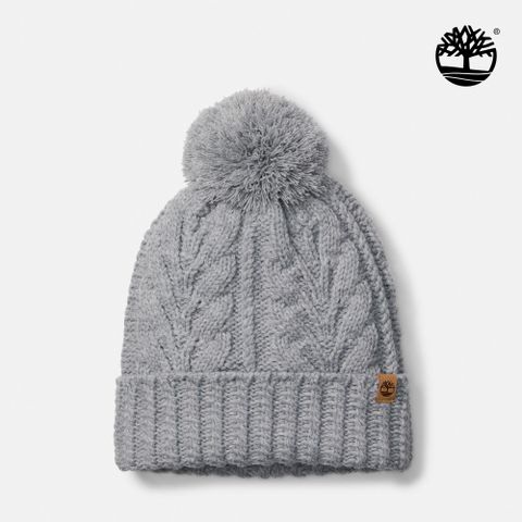 Timberland 中性灰色絨毛球毛帽|A65U2052