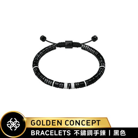 Golden Concept BRACELETS 316不鏽鋼手鐲 黑色 JB-EV17-BK-WH