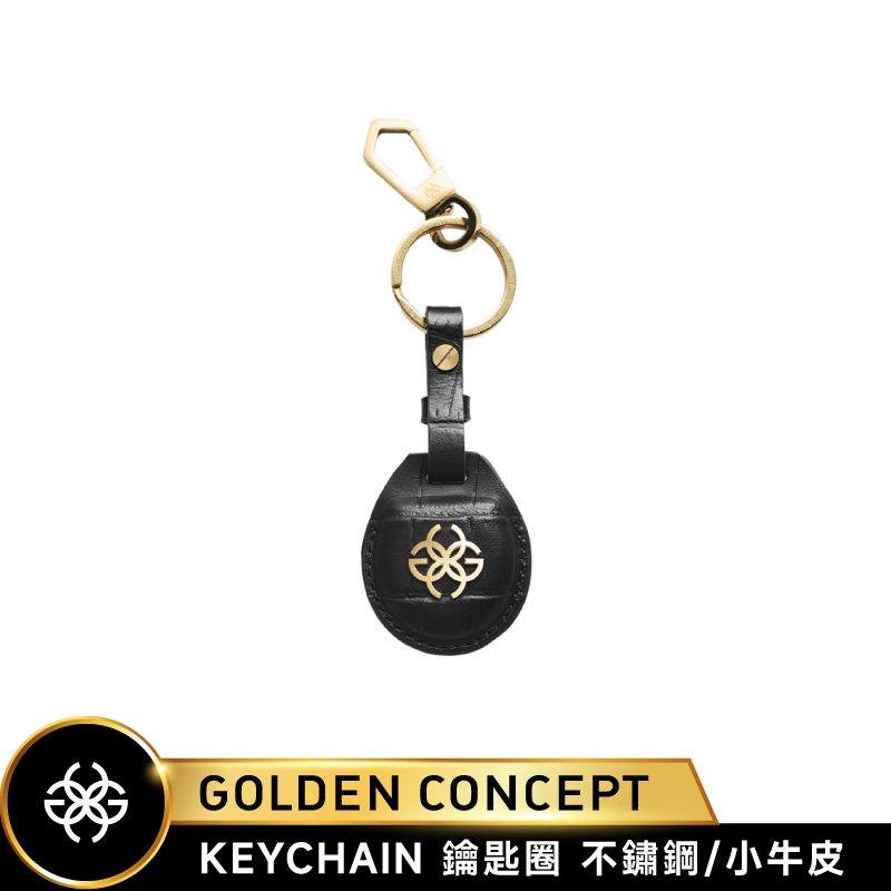 Golden Concept  Airtag 保護套鑰匙圈 不鏽鋼小牛皮