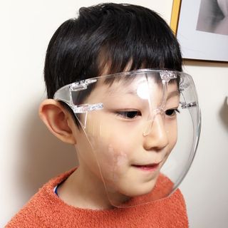 [Conalife] 防疫神器自我防護高透強化隔離眼鏡面罩-兒童款(4入組)