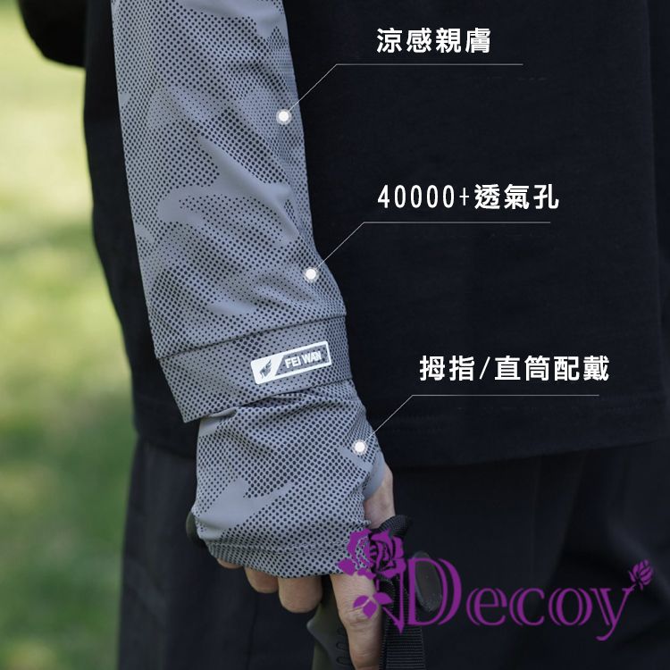 Decoy 個性迷彩*夏季遮陽透氣涼感防曬袖套+口罩男生款/顏色可選