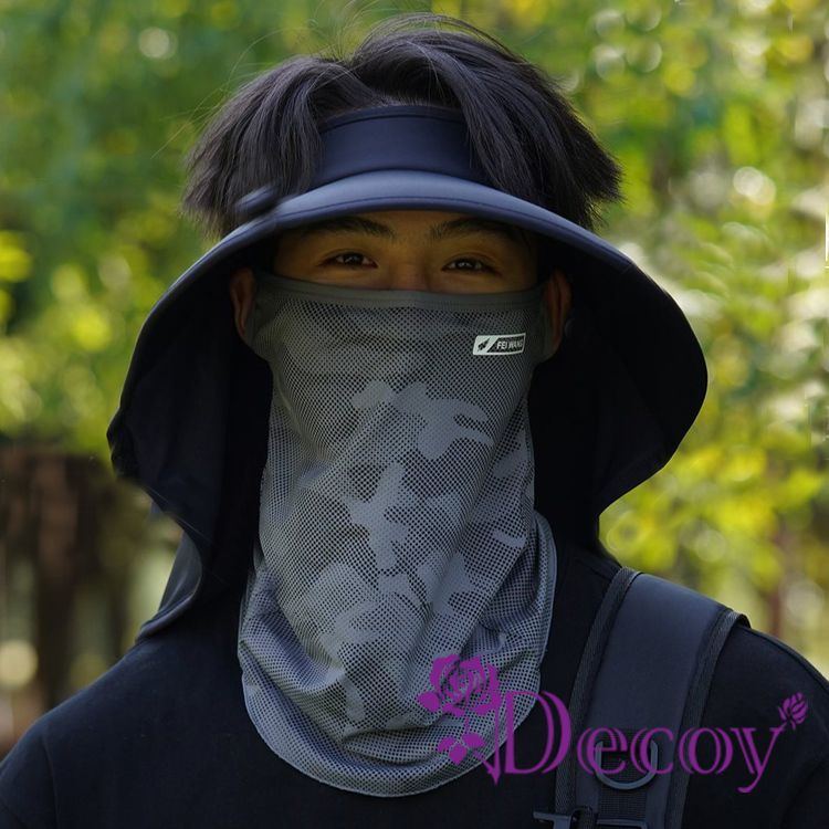 Decoy 個性迷彩*夏季遮陽透氣涼感防曬袖套+口罩男生款/顏色可選