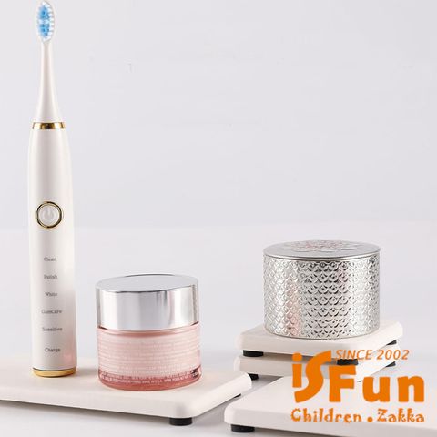 【iSFun】簡約素雅*浴室廚房植栽珪藻土托盤架超值4件組/顏色可選