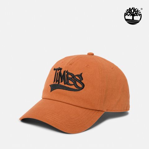 Timberland 中性橘棕色塗鴉休閒棒球帽|A66JTC41