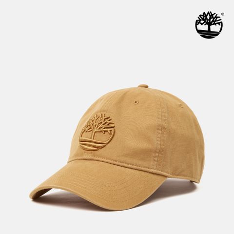 Timberland 中性小麥色刺繡LOGO棒球帽|A66BA231