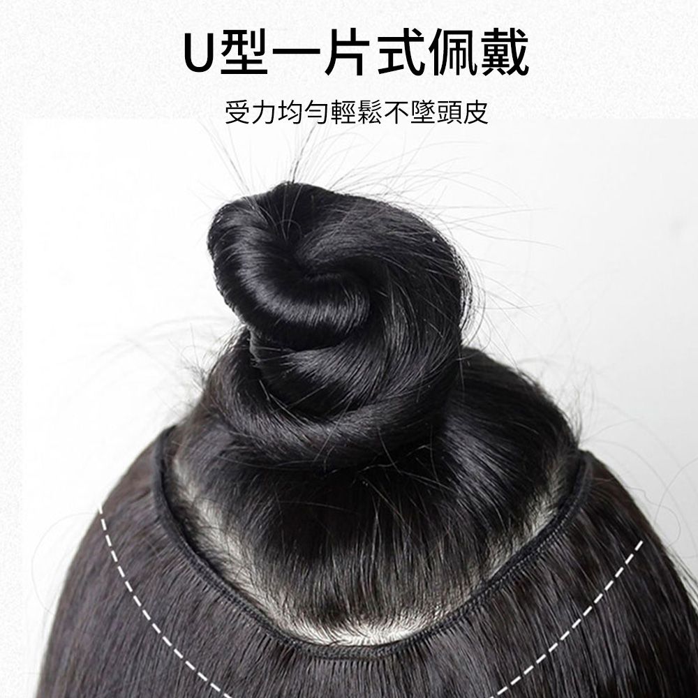 麗髮新生 韓式微捲增髮量減齡造型假髮 美拍直播顯瘦造型必備 45公分 頭頂自然蓬鬆隱形 無痕接髮